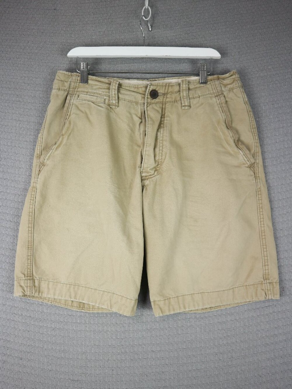 Abercrombie And Fitch Cotton Canvas Baggy Shorts Brown 32W